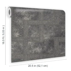 Boutique Black Geometric Metallic Effect Textured Wallpaper 11 Boutique Black Geometric Metallic Effect Textured Wallpaper -Prime Paint Shop boutique black geometric metallic effect textured wallpaper5011583515305 02t bq