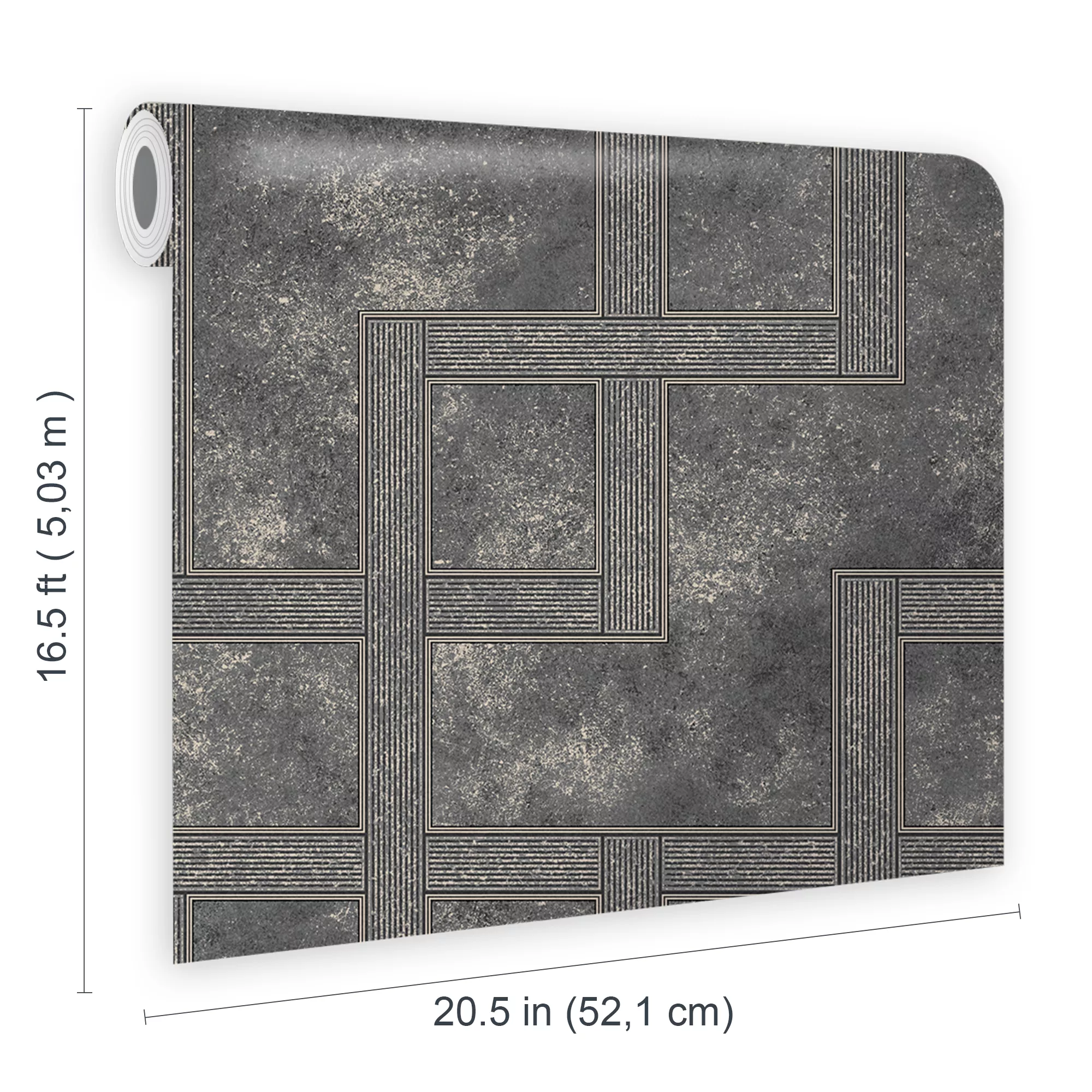 Boutique Black Geometric Metallic Effect Textured Wallpaper 7 Boutique Black Geometric Metallic Effect Textured Wallpaper - Image 5