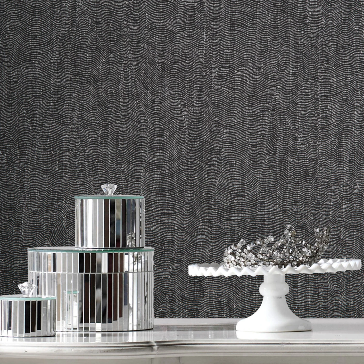 Boutique Corsetto Storm Glitter Effect Embossed Wallpaper 6 Boutique Corsetto Storm Glitter Effect Embossed Wallpaper - Image 4