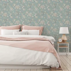 Boutique Eliza Duck Egg Floral Smooth Wallpaper 9 Boutique Eliza Duck Egg Floral Smooth Wallpaper -Prime Paint Shop boutique eliza duck egg floral smooth wallpaper5011583501520 01i bq