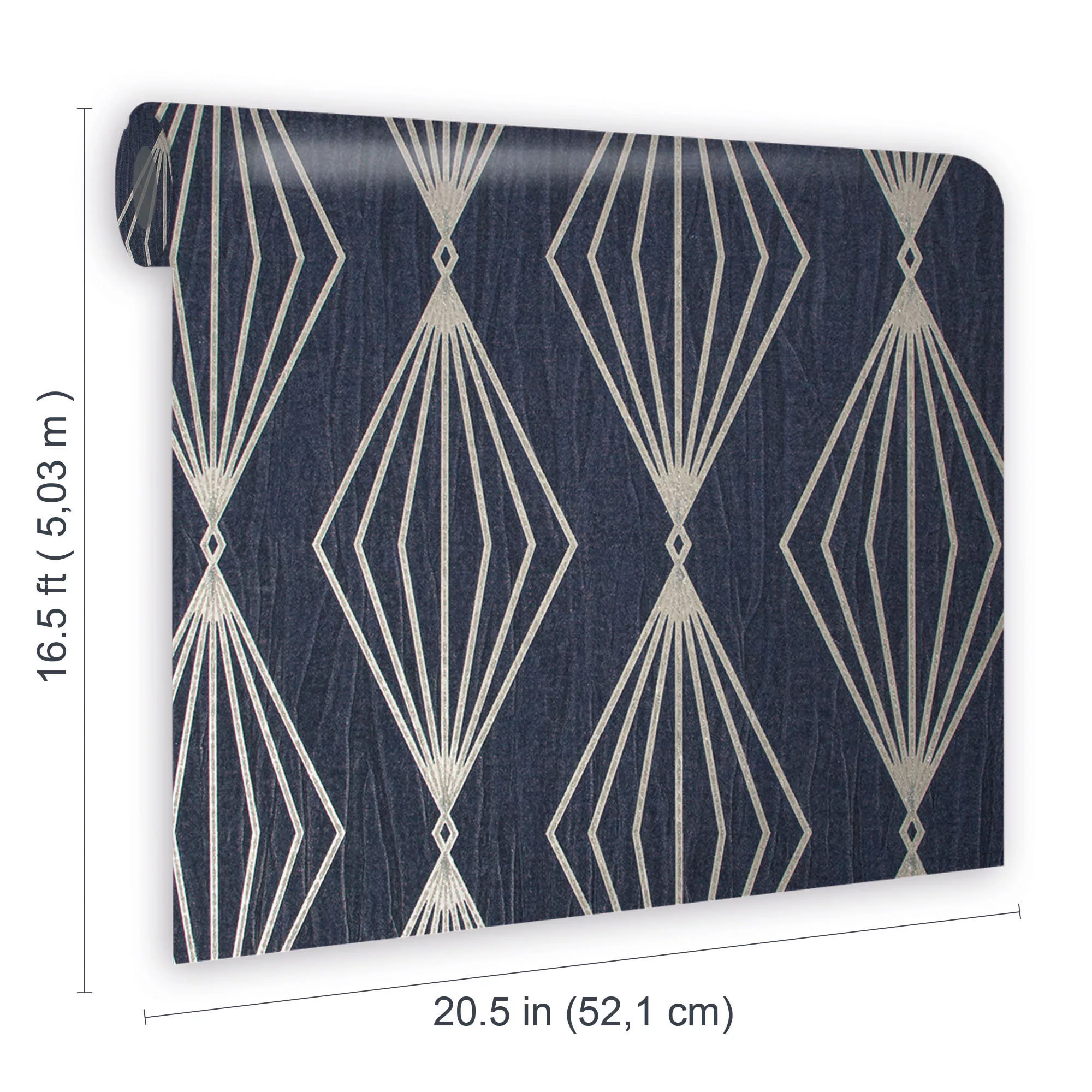 Boutique Marquise Sapphire Geometric Gold Effect Textured Wallpaper 8 Boutique Marquise Sapphire Geometric Gold Effect Textured Wallpaper - Image 6