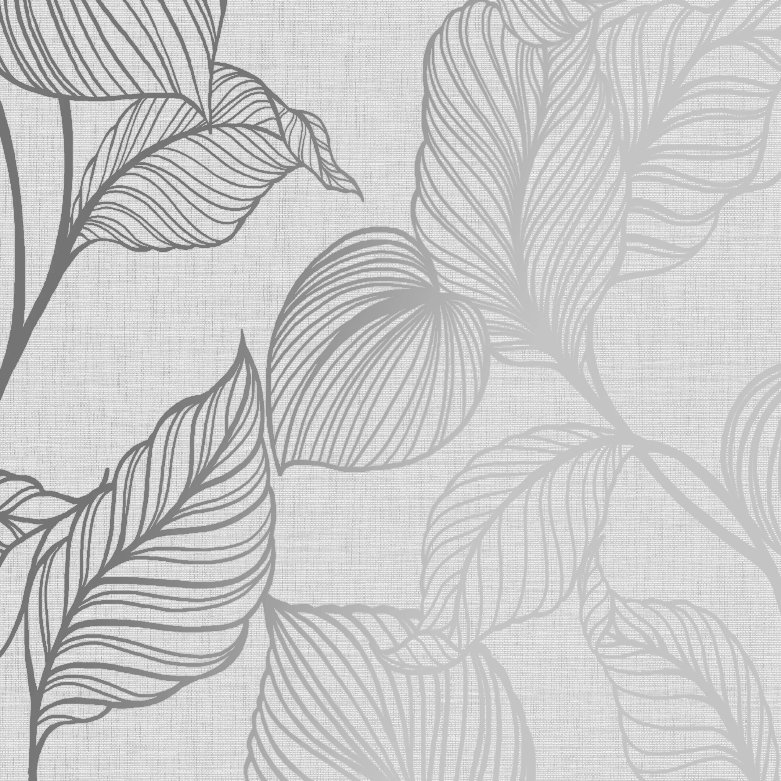 Boutique Royal Palm Grey Leaf Silver Effect Textured Wallpaper 4 Boutique Royal Palm Grey Leaf Silver Effect Textured Wallpaper - Image 2