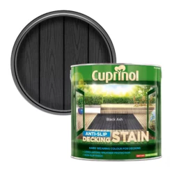 Cuprinol Black Ash Matt Decking Wood Stain, 2.5L