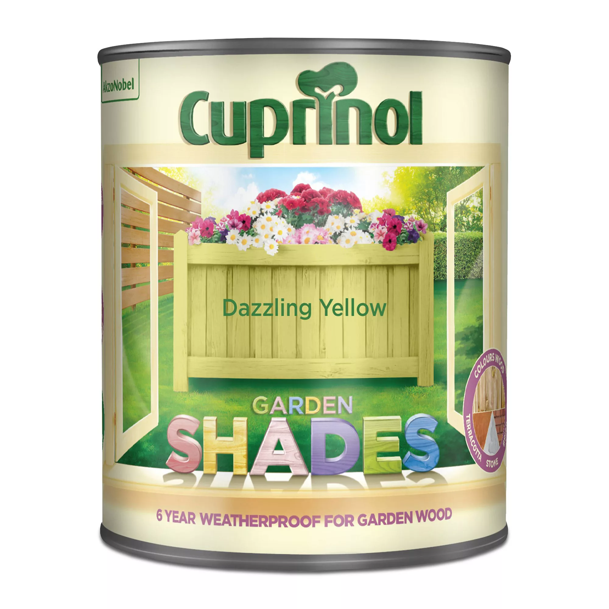 Cuprinol Garden Shades Dazzling Yellow Matt Multi-surface Exterior Wood Paint, 1L 4 Cuprinol Garden Shades Dazzling Yellow Matt Multi-surface Exterior Wood Paint, 1L - Image 2