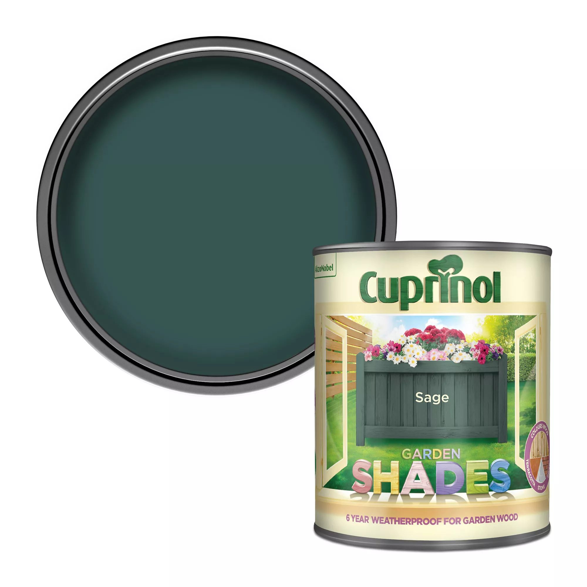 Cuprinol Garden Shades Sage Matt Multi-surface Exterior Wood Paint, 1L 3 Cuprinol Garden Shades Sage Matt Multi-surface Exterior Wood Paint, 1L