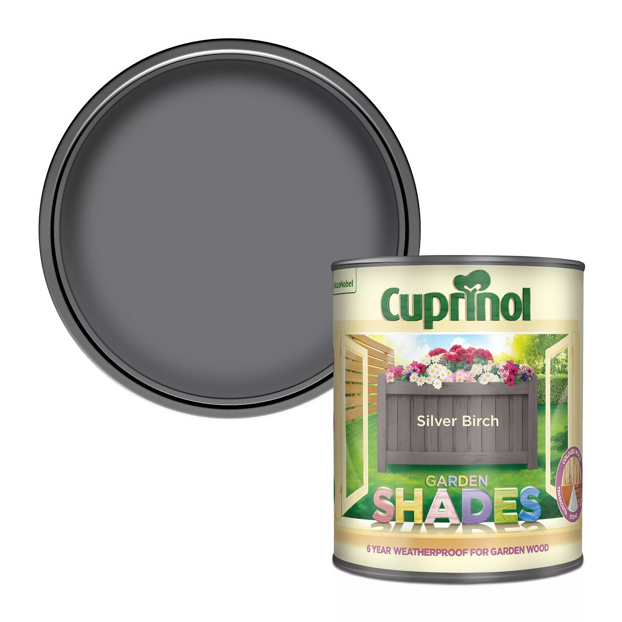 Cuprinol Garden Shades Silver Birch Matt Multi-surface Exterior Wood Paint, 1L 3 Cuprinol Garden Shades Silver Birch Matt Multi-surface Exterior Wood Paint, 1L