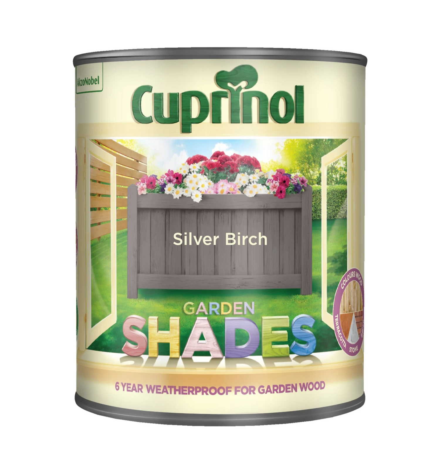 Cuprinol Garden Shades Silver Birch Matt Multi-surface Exterior Wood Paint, 1L 4 Cuprinol Garden Shades Silver Birch Matt Multi-surface Exterior Wood Paint, 1L - Image 2