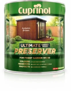 Cuprinol Ultimate Autumn Brown Matt Arbours, Fencing, Gates, Sheds & Summerhouses Preserver, 4L -Prime Paint Shop cuprinol ultimate autumn brown matt arbours fencing gates sheds summerhouses preserver 4l5010212581858 08c bq