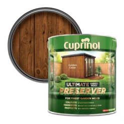 Cuprinol Ultimate Golden Cedar Matt Arbours, Fencing, Gates, Sheds & Summerhouses Preserver, 4L