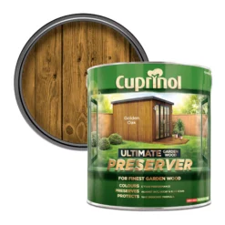 Cuprinol Ultimate Golden Oak Matt Arbours, Fencing, Gates, Sheds & Summerhouses Preserver, 4L
