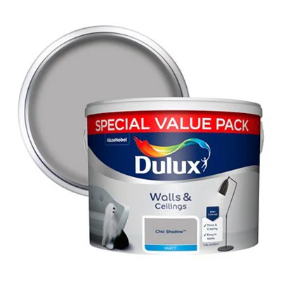 Dulux Chic Shadow Matt Emulsion Paint, 7.5L 3 Dulux Chic Shadow Matt Emulsion Paint, 7.5L