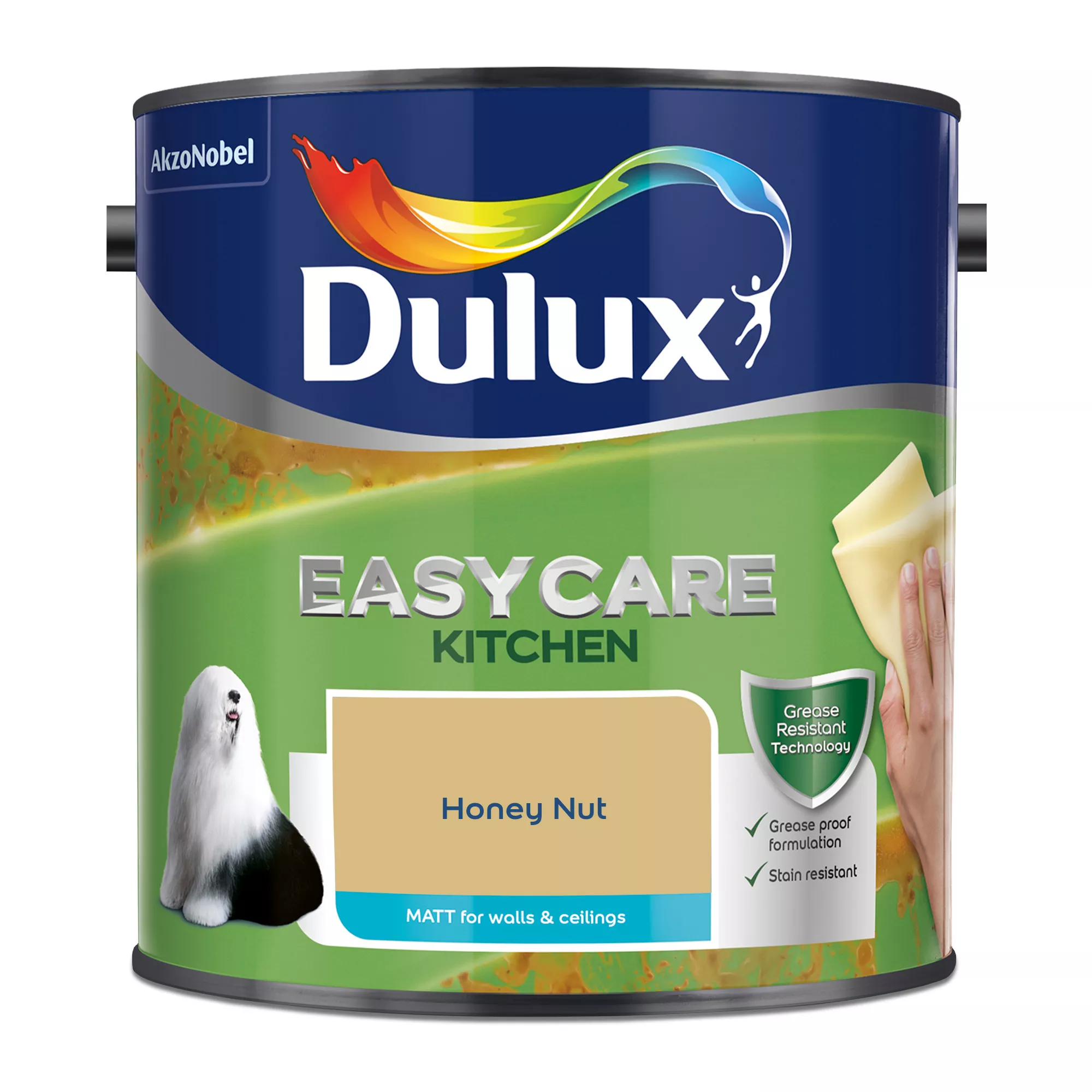 Dulux Easycare Kitchen Honey Nut Matt Wall Paint, 2.5L 4 Dulux Easycare Kitchen Honey Nut Matt Wall Paint, 2.5L - Image 2