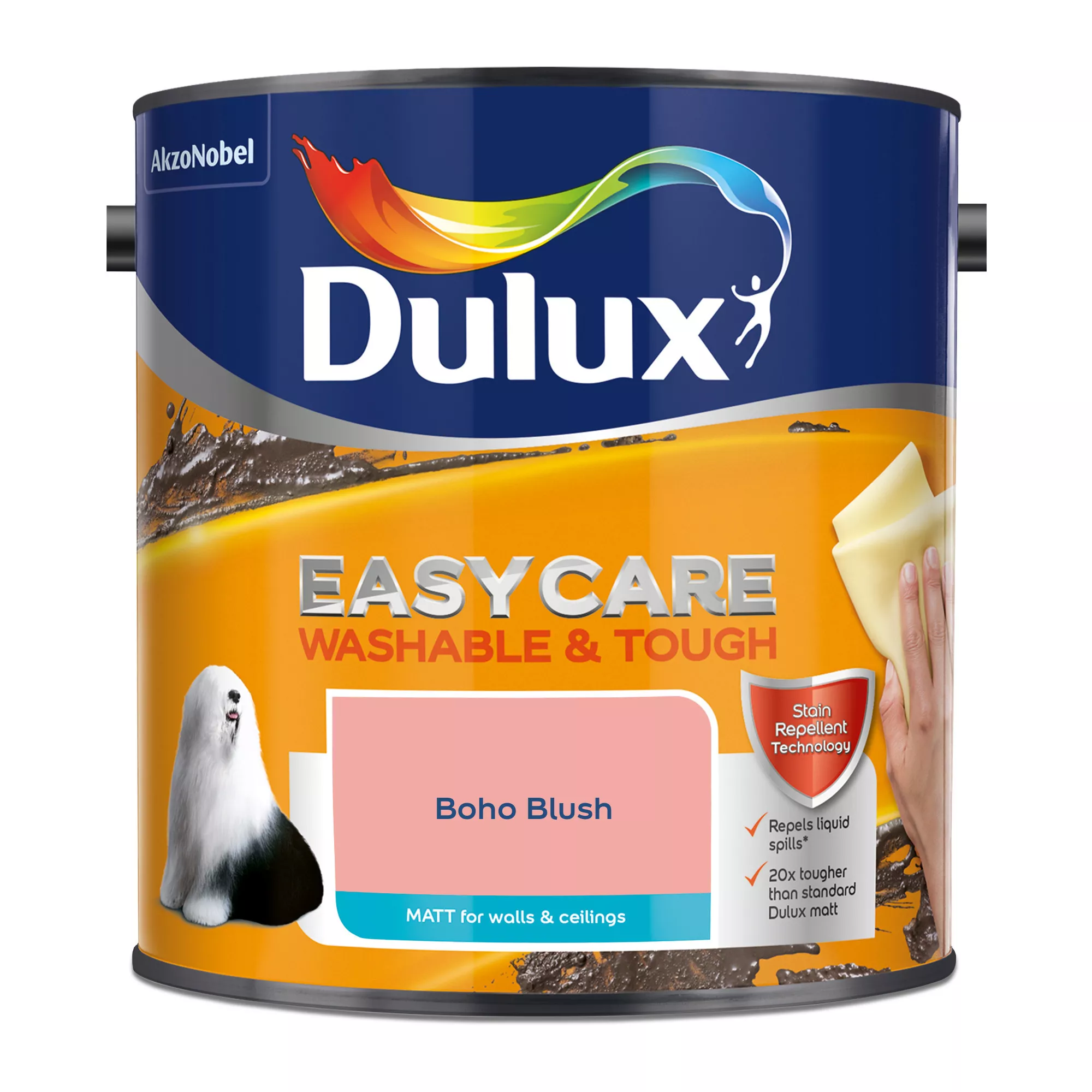 Dulux Easycare Washable & Tough Boho Blush Matt Wall Paint, 2.5L 4 Dulux Easycare Washable & Tough Boho Blush Matt Wall Paint, 2.5L - Image 2