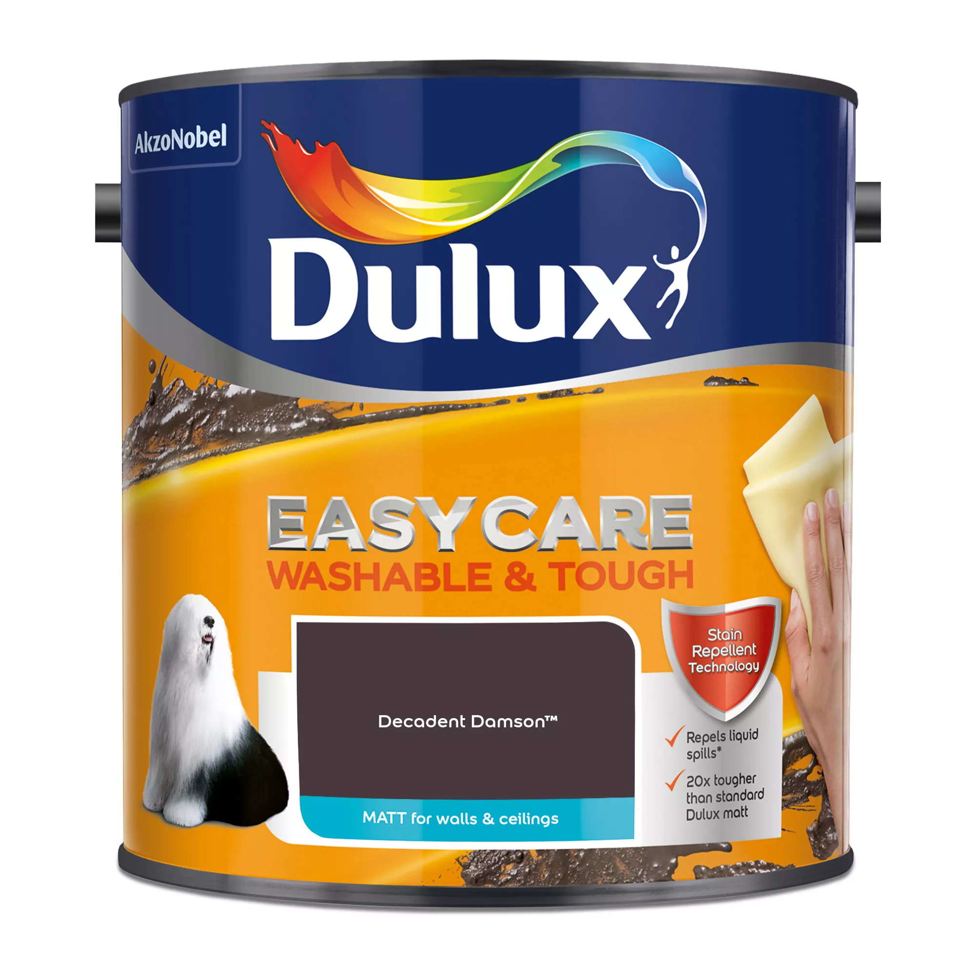 Dulux Easycare Washable & Tough Decadent Damson Matt Wall Paint, 2.5L 4 Dulux Easycare Washable & Tough Decadent Damson Matt Wall Paint, 2.5L - Image 2