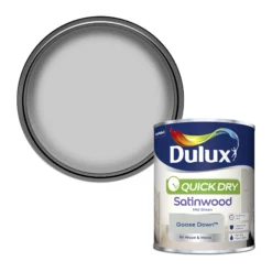 Dulux Quick Dry Goose Down Satinwood Metal & Wood Paint, 750ml