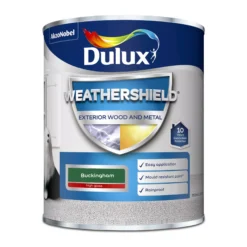 Dulux Weathershield Buckingham Green Gloss Exterior Metal & Wood Paint, 750ml 9 Dulux Weathershield Buckingham Green Gloss Exterior Metal & Wood Paint, 750ml -Prime Paint Shop dulux weathershield buckingham green gloss exterior metal wood paint 750ml5010212431153 08c bq