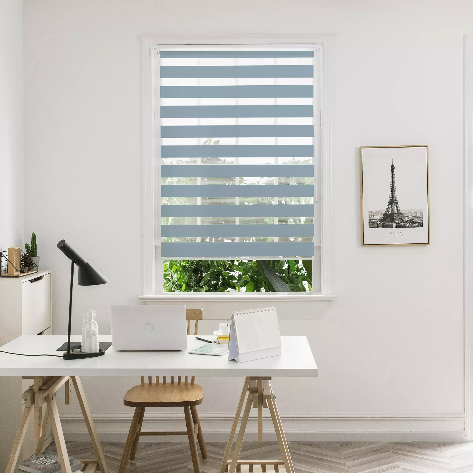 Elin Corded Light Blue Striped Day & Night Roller Blind (W)180cm (L)180cm 5 Elin Corded Light Blue Striped Day & Night Roller Blind (W)180cm (L)180cm - Image 3
