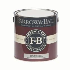Farrow & Ball Estate Off White No.3 Matt Emulsion Paint, 2.5L -Prime Paint Shop farrow ball estate off white no 3 matt emulsion paint 2 5l5029496020328 08c bq