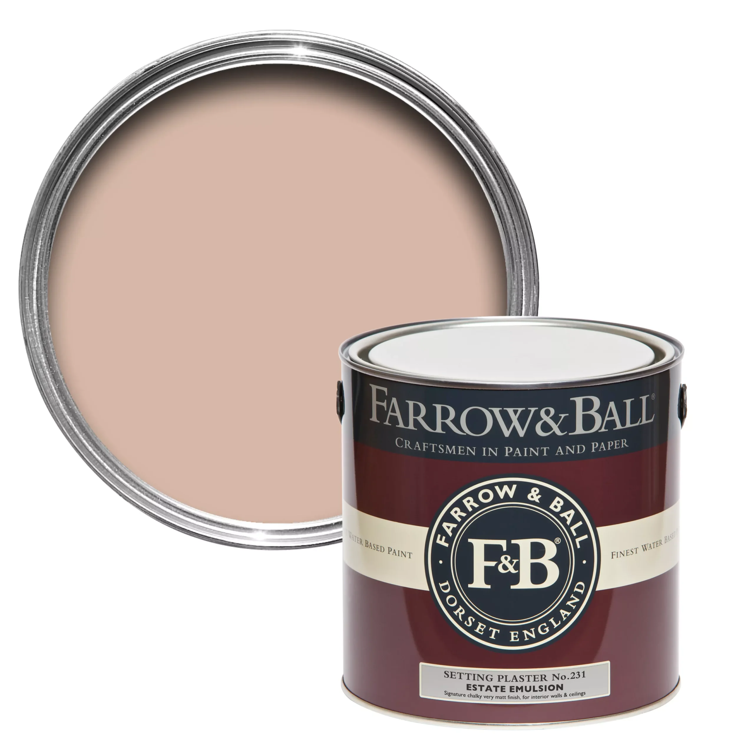 Farrow & Ball Estate Setting Plaster No.231 Matt Emulsion Paint, 2.5L 3 Farrow & Ball Estate Setting Plaster No.231 Matt Emulsion Paint, 2.5L