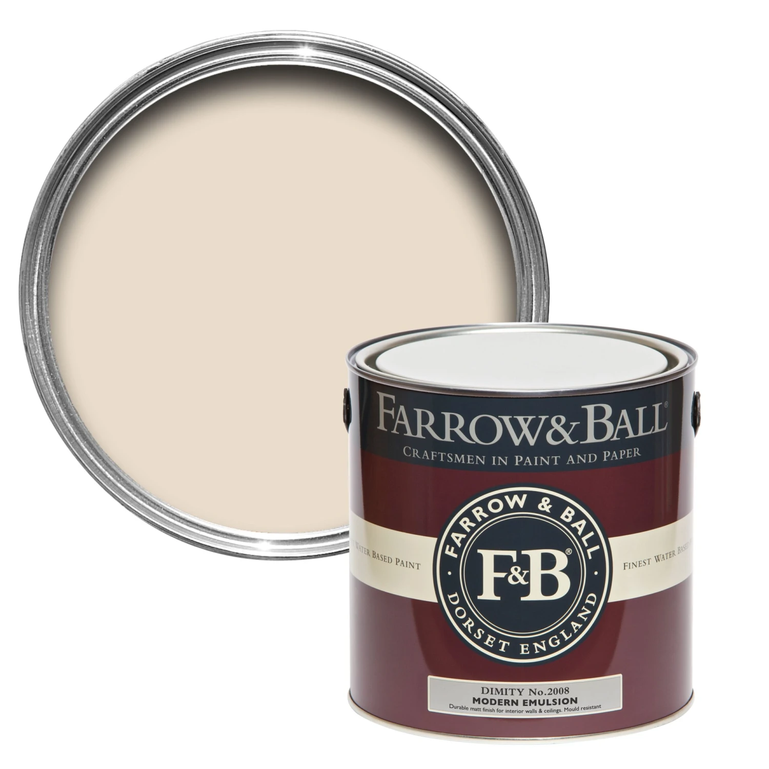 Farrow & Ball Modern Dimity No.2008 Matt Emulsion Paint, 2.5L 3 Farrow & Ball Modern Dimity No.2008 Matt Emulsion Paint, 2.5L