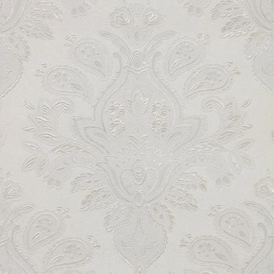 GoodHome Abeli White Russian Damask Metallic Effect Textured Wallpaper 8 GoodHome Abeli White Russian Damask Metallic Effect Textured Wallpaper - Image 6