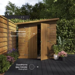 GoodHome Baltimore Matt Quick Dry Decking Wood Stain, 2.5L -Prime Paint Shop goodhome baltimore matt quick dry decking wood stain 2 5l5059340297224 19i EN 2022