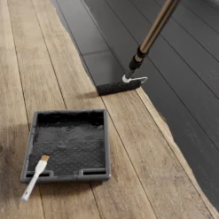 GoodHome Black Satin Floor Wood Varnish, 2.5L -Prime Paint Shop goodhome black satin floor wood varnish 2 5l5059340487021 02i