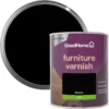 GoodHome Black Satin Multi-surface Furniture Wood Varnish, 750ml -Prime Paint Shop goodhome black satin multi surface furniture wood varnish 750ml5059340486864 21c