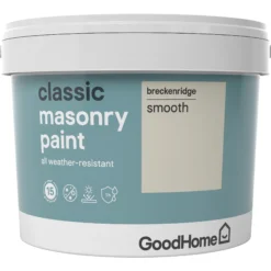 GoodHome Classic Breckenridge Smooth Matt Masonry Paint, 10L 9 GoodHome Classic Breckenridge Smooth Matt Masonry Paint, 10L -Prime Paint Shop goodhome classic breckenridge smooth matt masonry paint 10l3663602521778 08c bq