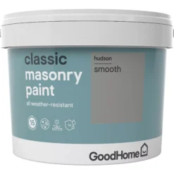 GoodHome Classic Hudson Smooth Matt Masonry Paint, 10L -Prime Paint Shop goodhome classic hudson smooth matt masonry paint 10l3663602521839 08c bq