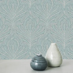 GoodHome Danbu Dark Teal Ornamental Metallic Effect Textured Wallpaper -Prime Paint Shop goodhome danbu dark teal ornamental metallic effect textured wallpaper5059340408996 01i