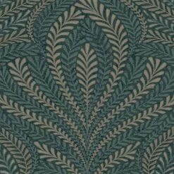 GoodHome Danbu Dark Teal Ornamental Metallic Effect Textured Wallpaper -Prime Paint Shop goodhome danbu dark teal ornamental metallic effect textured wallpaper5059340408996 37c