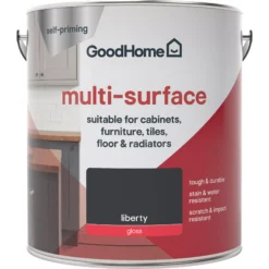 GoodHome Durable Liberty Gloss Multi-surface Paint, 2L -Prime Paint Shop goodhome durable liberty gloss multi surface paint 2l3663602586074 02c