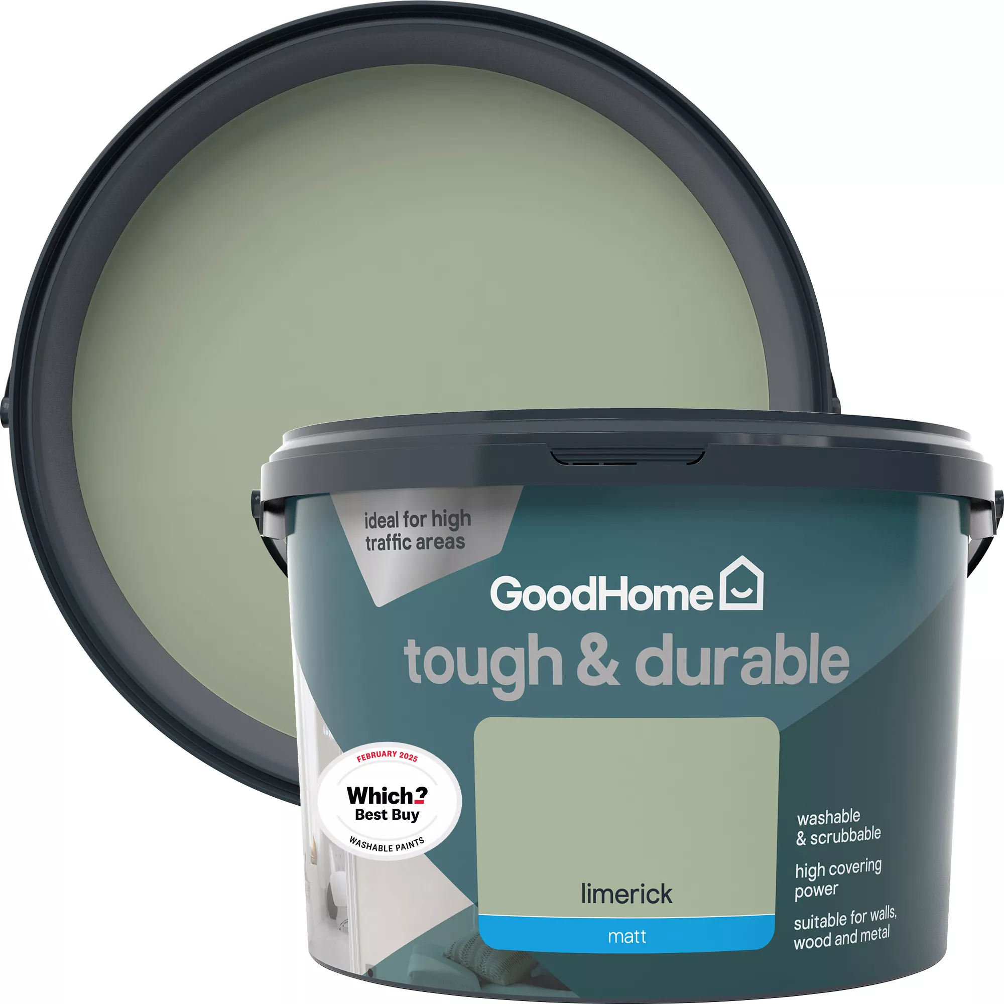 GoodHome Durable Limerick Matt Emulsion Paint, 2.5L 3 GoodHome Durable Limerick Matt Emulsion Paint, 2.5L