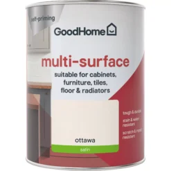 GoodHome Durable Ottawa Satin Multi-surface Paint, 750ml 8 GoodHome Durable Ottawa Satin Multi-surface Paint, 750ml -Prime Paint Shop goodhome durable ottawa satin multi surface paint 750ml3663602585763 02c