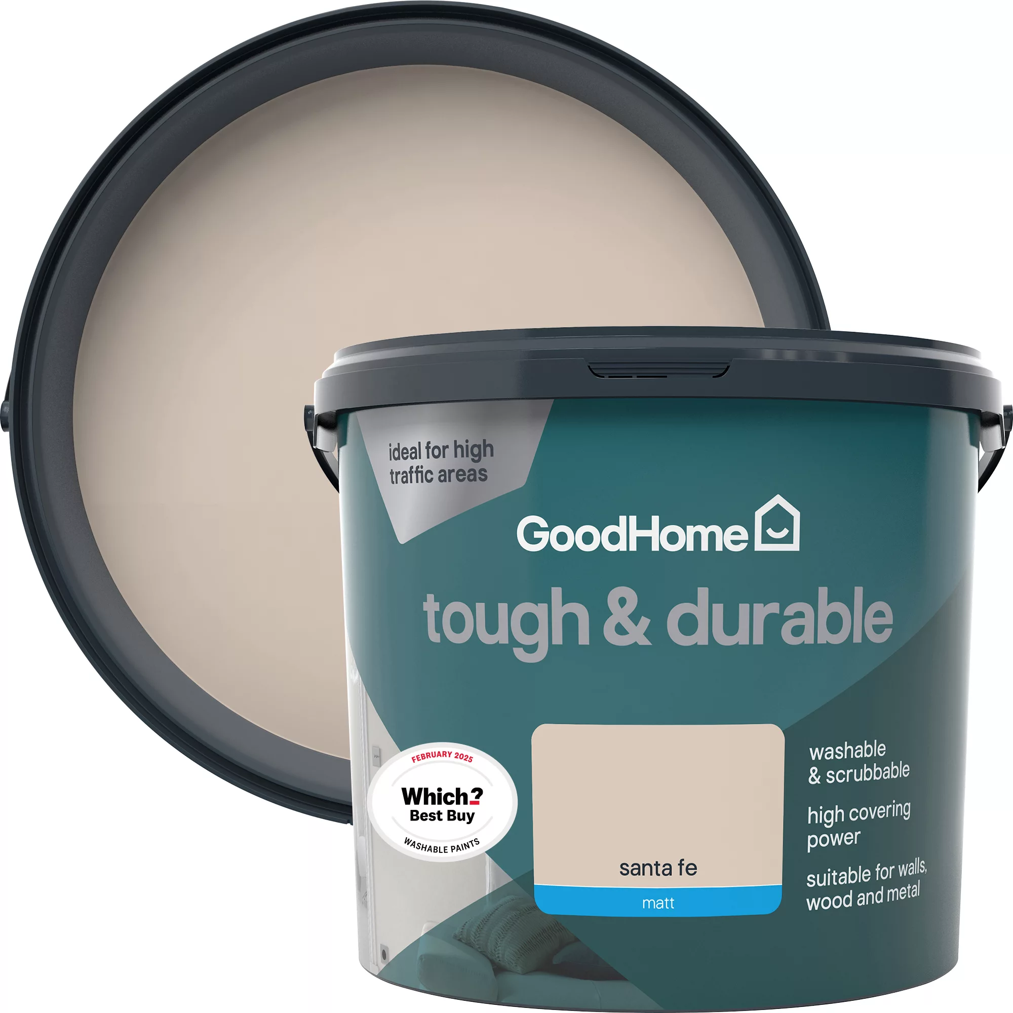 GoodHome Durable Santa Fe Matt Emulsion Paint, 5L 3 GoodHome Durable Santa Fe Matt Emulsion Paint, 5L