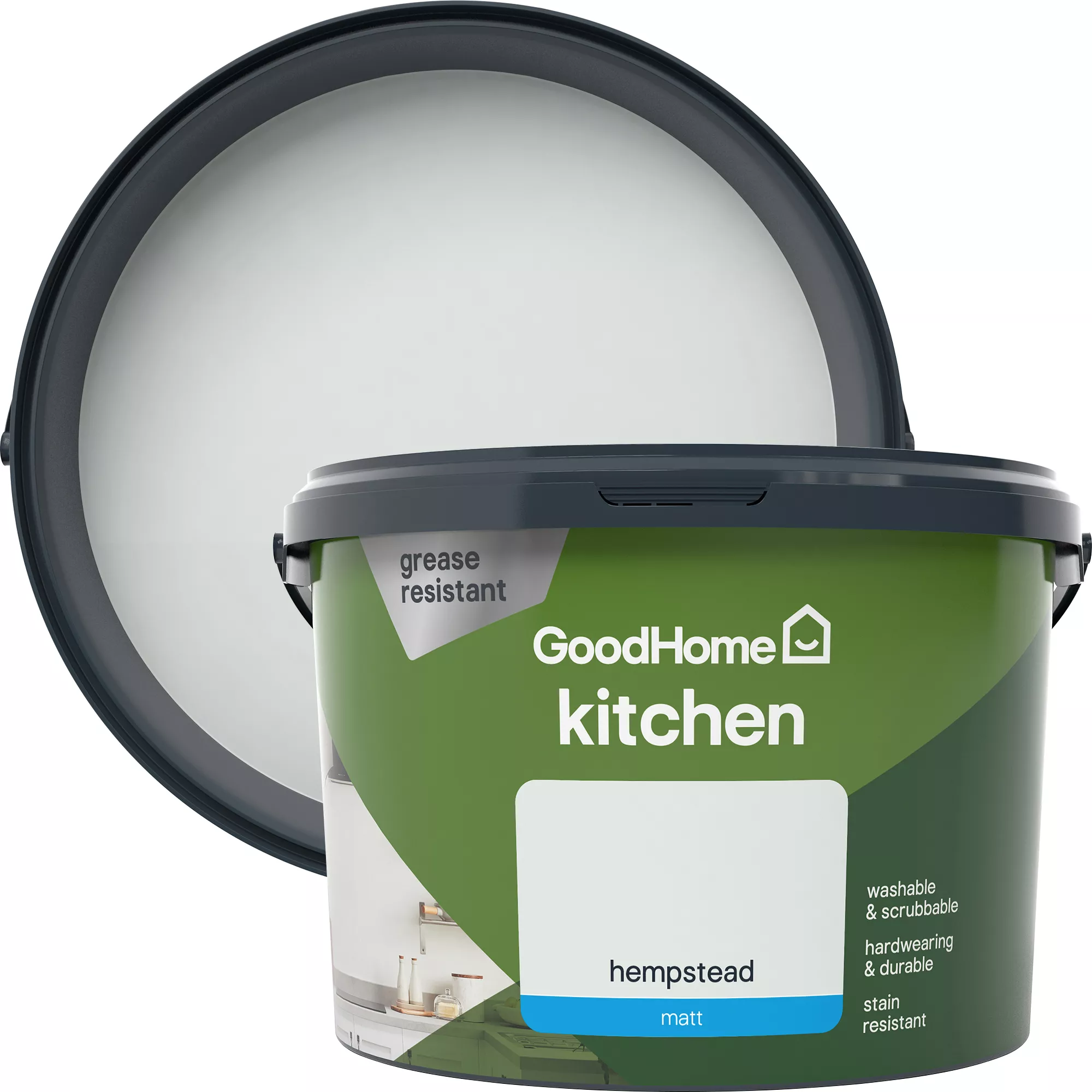 GoodHome Kitchen Hempstead Matt Emulsion Paint, 2.5L 3 GoodHome Kitchen Hempstead Matt Emulsion Paint, 2.5L