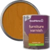 GoodHome Medium Oak Satin Multi-surface Furniture Wood Varnish, 750ml -Prime Paint Shop goodhome medium oak satin multi surface furniture wood varnish 750ml5059340486802 21c