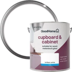 GoodHome Renovation Brilliant White Matt Cupboard & Cabinet Paint, 2L