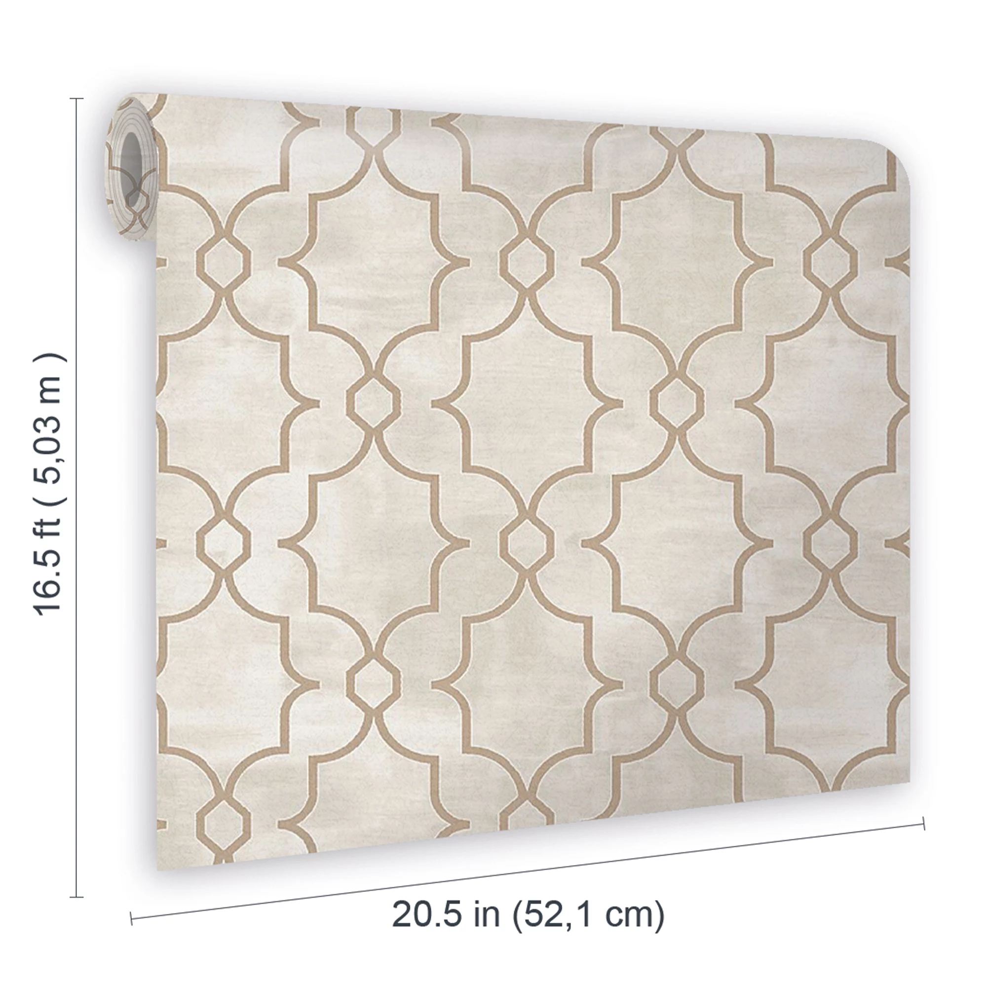 GoodHome Rylstone Taupe Geometric Metallic Effect Textured Wallpaper 8 GoodHome Rylstone Taupe Geometric Metallic Effect Textured Wallpaper - Image 6