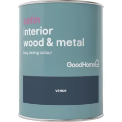 GoodHome Vence Satin Metal & Wood Paint, 750ml