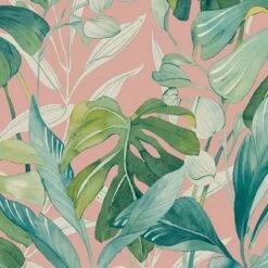 Grandeco Pink Palm Leaves Embossed Wallpaper 7 Grandeco Pink Palm Leaves Embossed Wallpaper -Prime Paint Shop grandeco pink palm leaves embossed wallpaper5411012481339 37c bq
