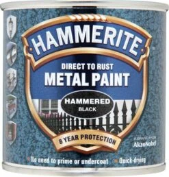 Hammerite Black Hammered Effect Metal Paint, 250ml