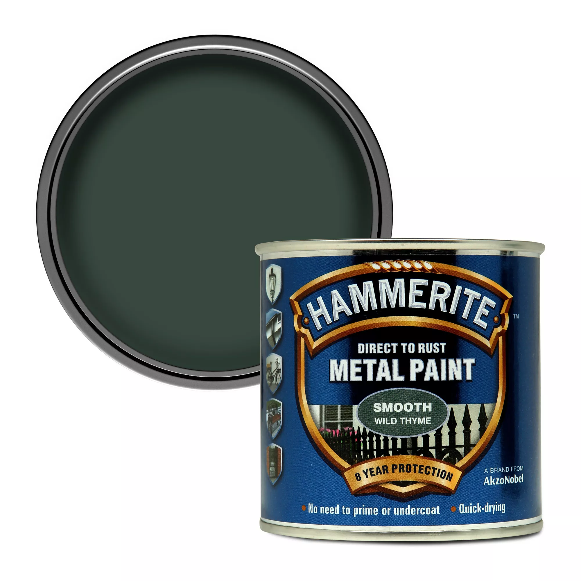 Hammerite Wild Thyme Gloss Exterior Metal Paint, 250ml 3 Hammerite Wild Thyme Gloss Exterior Metal Paint, 250ml