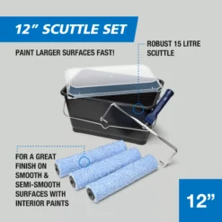 Harris Trade Micropoly 12" Medium Pile Roller Set, 5 Pieces -Prime Paint Shop harris trade micropoly 12 medium pile roller set 5 pieces5056287405125 03c bq