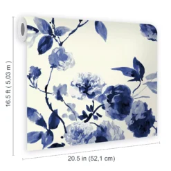 Joules Blue Boho Bloom Smooth Wallpaper 13 Joules Blue Boho Bloom Smooth Wallpaper -Prime Paint Shop joules blue boho bloom smooth wallpaper5011583526639 02t bq