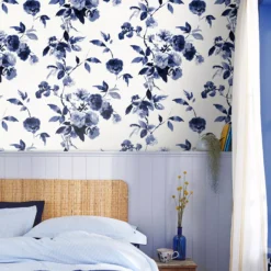 Joules Blue Boho Bloom Smooth Wallpaper 11 Joules Blue Boho Bloom Smooth Wallpaper -Prime Paint Shop joules blue boho bloom smooth wallpaper5011583526639 20i bq
