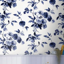 Joules Blue Boho Bloom Smooth Wallpaper 12 Joules Blue Boho Bloom Smooth Wallpaper -Prime Paint Shop joules blue boho bloom smooth wallpaper5011583526639 21i bq