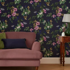 Joules Blue Woodland Floral Smooth Wallpaper -Prime Paint Shop joules blue woodland floral smooth wallpaper5011583526967 20i bq