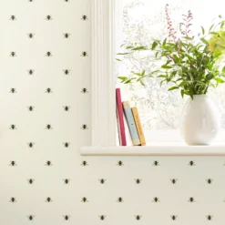 Joules Cream Bee Smooth Wallpaper -Prime Paint Shop joules cream bee smooth wallpaper5011583526127 21i bq